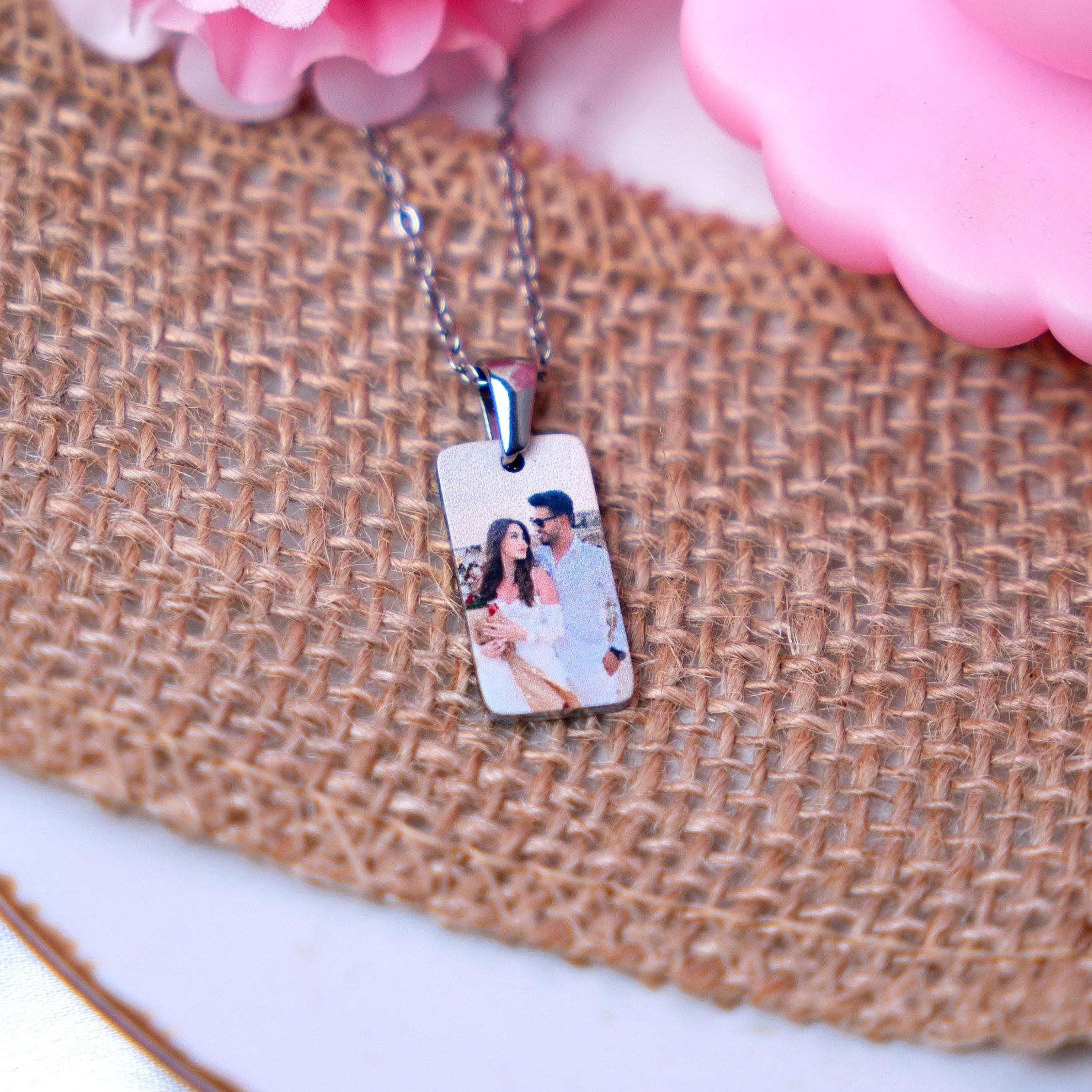 Forever Us Colored Photo Necklace