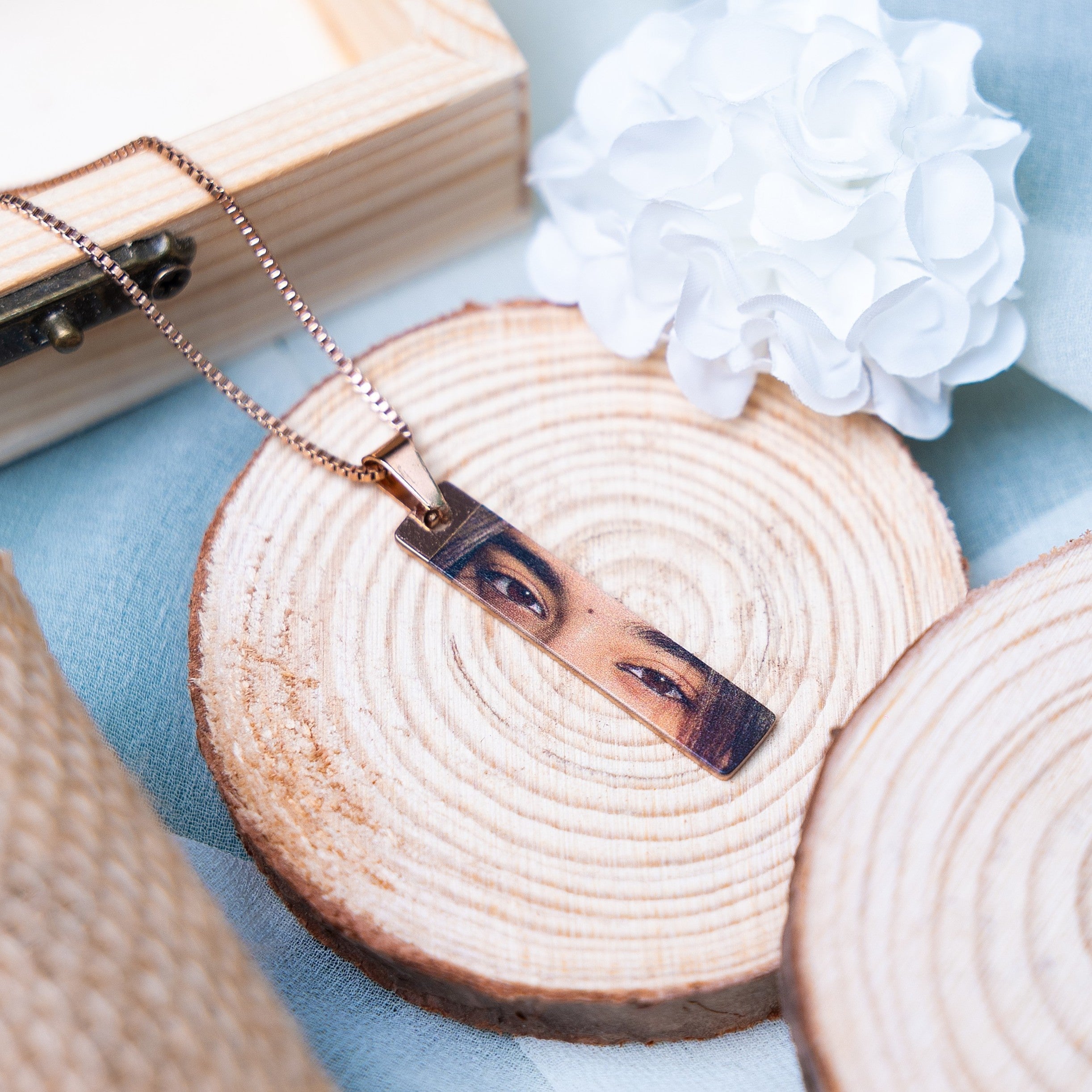 Eye Colored Photo Necklace